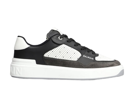 Men's Balmain B Court Sneakers In Black Leather Sneaker