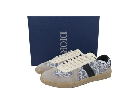 Men's Dior B01 Matchpoint Gray And Blue Print Sneakers