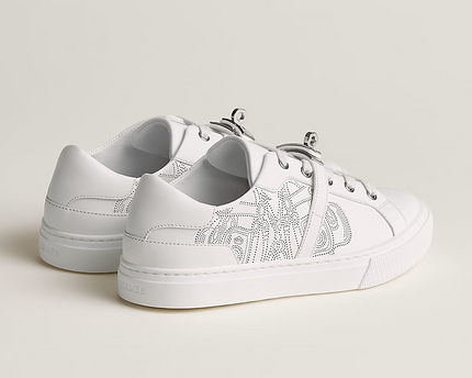 Men's Hermes Day White Sneakers