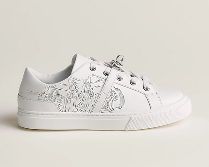 Men's Hermes Day White Sneakers