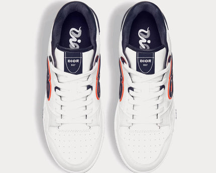 Men's Dior B57 Low-Top White Navy Sneakers