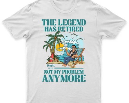 The Legend Has Retired - Personalized Customized T-shirt - Retirement Gift For Dad, Mom, Grandpa, Grandma