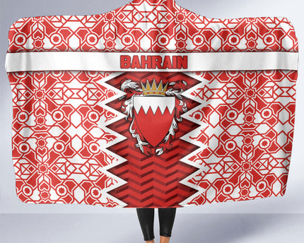 Bahrain Hooded Blanket Royal Coat Of Arms And Map Islamic Pattern