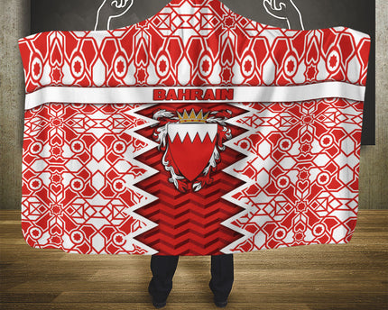 Bahrain Hooded Blanket Royal Coat Of Arms And Map Islamic Pattern