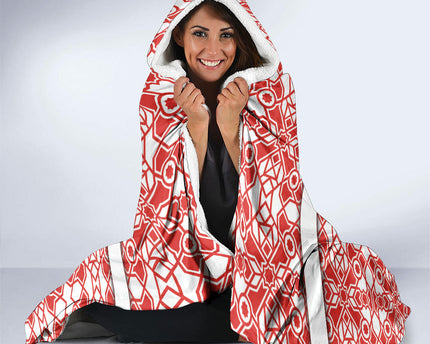 Bahrain Hooded Blanket Royal Coat Of Arms And Map Islamic Pattern