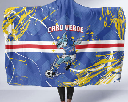 Cape Verde Hooded Blanket Blue Shark National Flag
