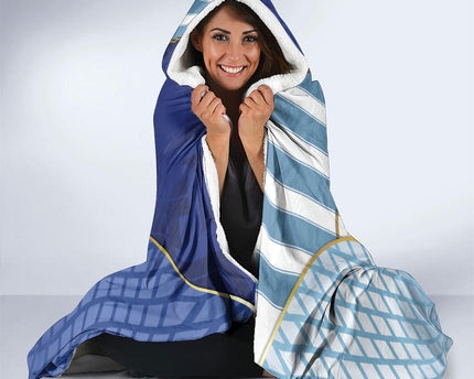 Argentine And Cape Verde Football Hooded Blanket Split Flag Puma Shark Soccer
