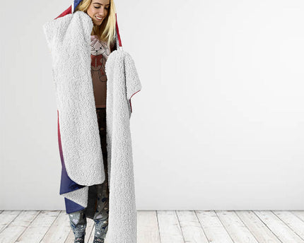 Custom Norway Football Hooded Blanket Ro Ro Meditating Viking Wolf