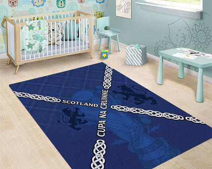 Scotland Football Area Rug Saltire Celtic Knot Lion Rampant