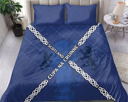 Scotland Football Bedding Set Saltire Celtic Knot Lion Rampant