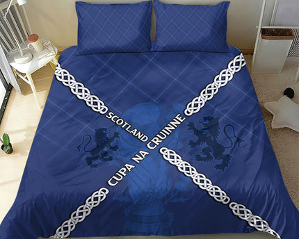 Scotland Football Bedding Set Saltire Celtic Knot Lion Rampant