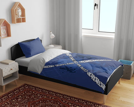 Scotland Football Bedding Set Saltire Celtic Knot Lion Rampant