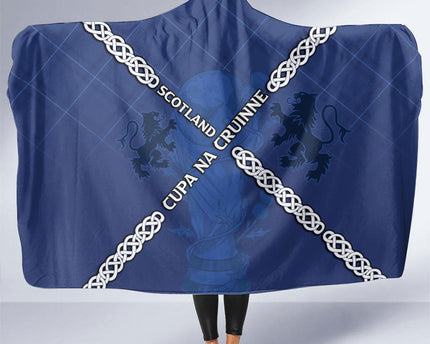 Scotland Football Hooded Blanket Saltire Celtic Knot Lion Rampant