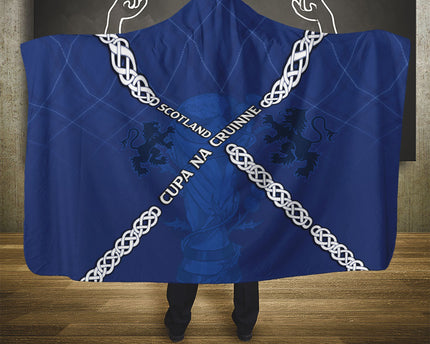 Scotland Football Hooded Blanket Saltire Celtic Knot Lion Rampant