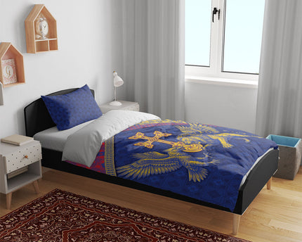 Armenia Bedding Set Golden Eagle And Lion Khachkar