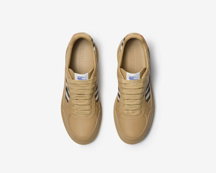 Men’s Burberry Leather Check Terrace Sand Sneakers