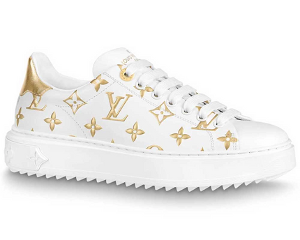 Men's Louis Vuitton Monogram Gold Sneakers