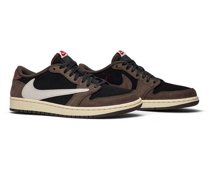 Men's Travis Scott x Air Jordan 1 Retro Low ‘ Mocha' Shoes