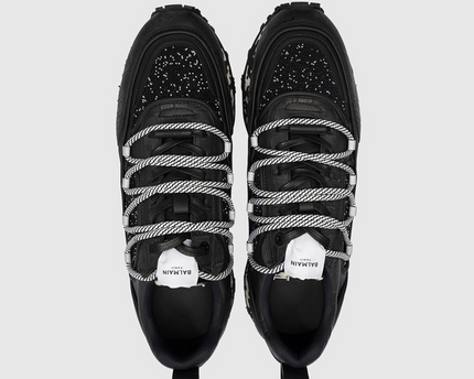 Men's Balmain Black Beaded Racer Combo Sneakers