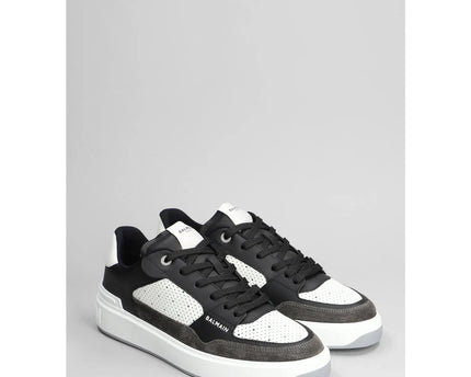 Men's Balmain B Court Sneakers In Black Leather Sneaker
