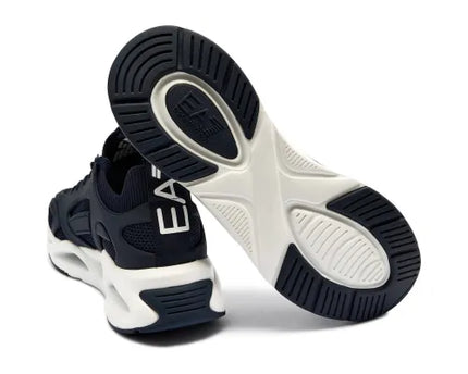 Men's Ea7 Emporio Armani Sneakers With Mesh Panels Black Sneakers