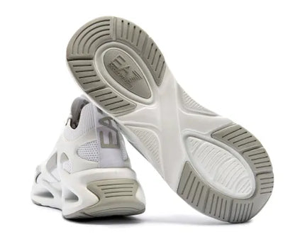 Men's Ea7 Emporio Armani Sneakers With Mesh Panels White Sneakers