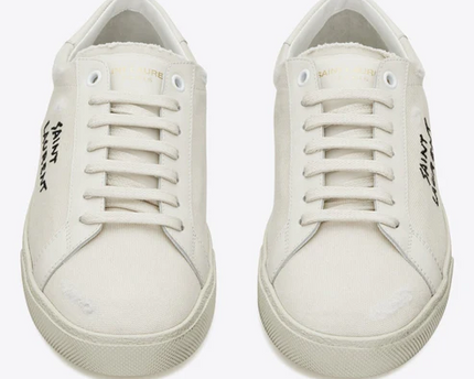 Men's Saint Laurent Court Classic SL06 White Sneakers