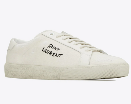 Men's Saint Laurent Court Classic SL06 White Sneakers