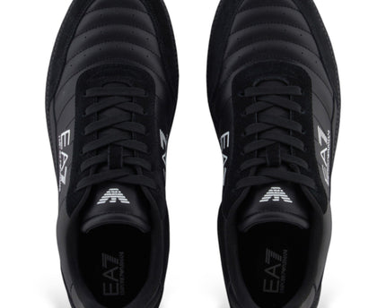Men's Ea7 Heritage Leather Sneakers BlacSneakers