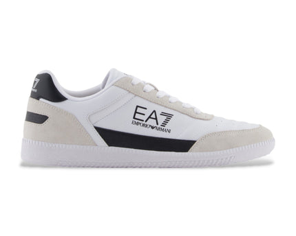 Men's Ea7 Heritage Leather White Sneakers