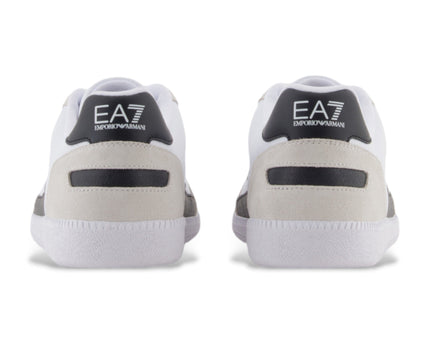 Men's Ea7 Heritage Leather White Sneakers