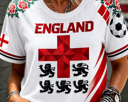  England FIFA World Cup 2026 T-Shirt Women's WC26 England Soccer Team Merch Presents For Football Fans - TradiViet