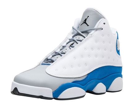 Men's Nike Air Jordan 13 Retro White Italy Blue Shoes