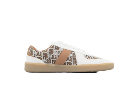 Men's Dior B01 Matchpoint White And Brown Print Sneakers