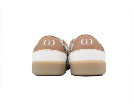 Men's Dior B01 Matchpoint White And Brown Print Sneakers