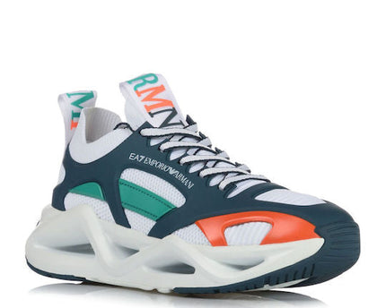 Men's Ea7 Emporio Armani Sneakers With Mesh Panels Multi-Colored Sneakers