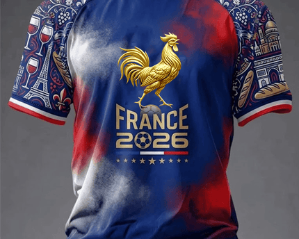 France FIFA World Cup 2026 T-Shirt French Football World Cup Merch Soccer Boyfriend Gifts