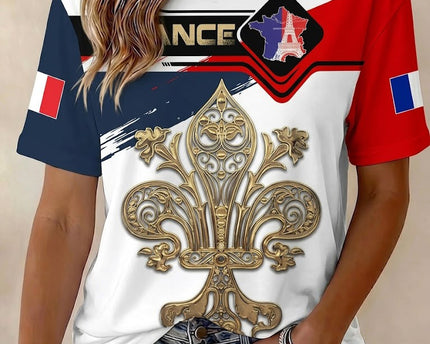 France FIFA World Cup 2026 T-Shirt Women's French Football Team WC Merch Best Sport Fan Gifts For Her