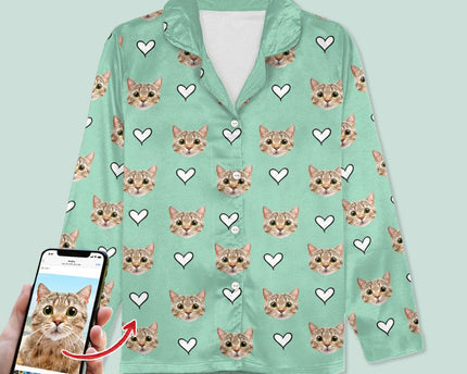 Custom Dog Cat Photo With Icon Decoration Pet Pajamas