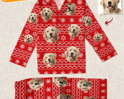 Custom Photo Christmas Dog Pajamas
