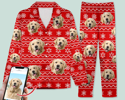 Custom Photo Christmas Dog Pajamas