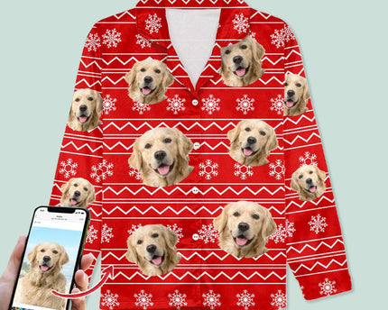 Custom Photo Christmas Dog Pajamas