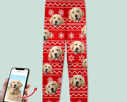 Custom Photo Christmas Dog Pajamas