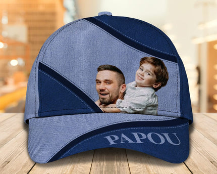 Custom Photo Daddy Grandpa Father's Day Classic Cap