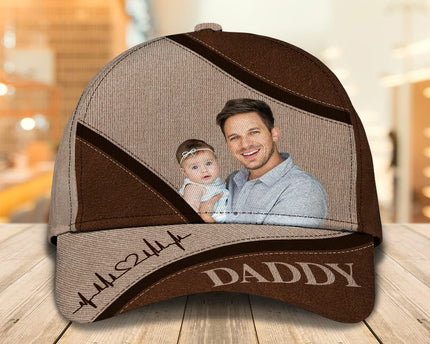 Custom Photo Daddy Grandpa Father's Day Classic Cap