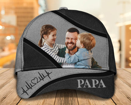 Custom Photo Daddy Grandpa Father's Day Classic Cap