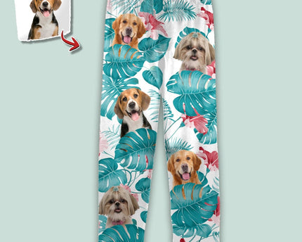 Custom Photo Dog and Cat Pajamas Christmas