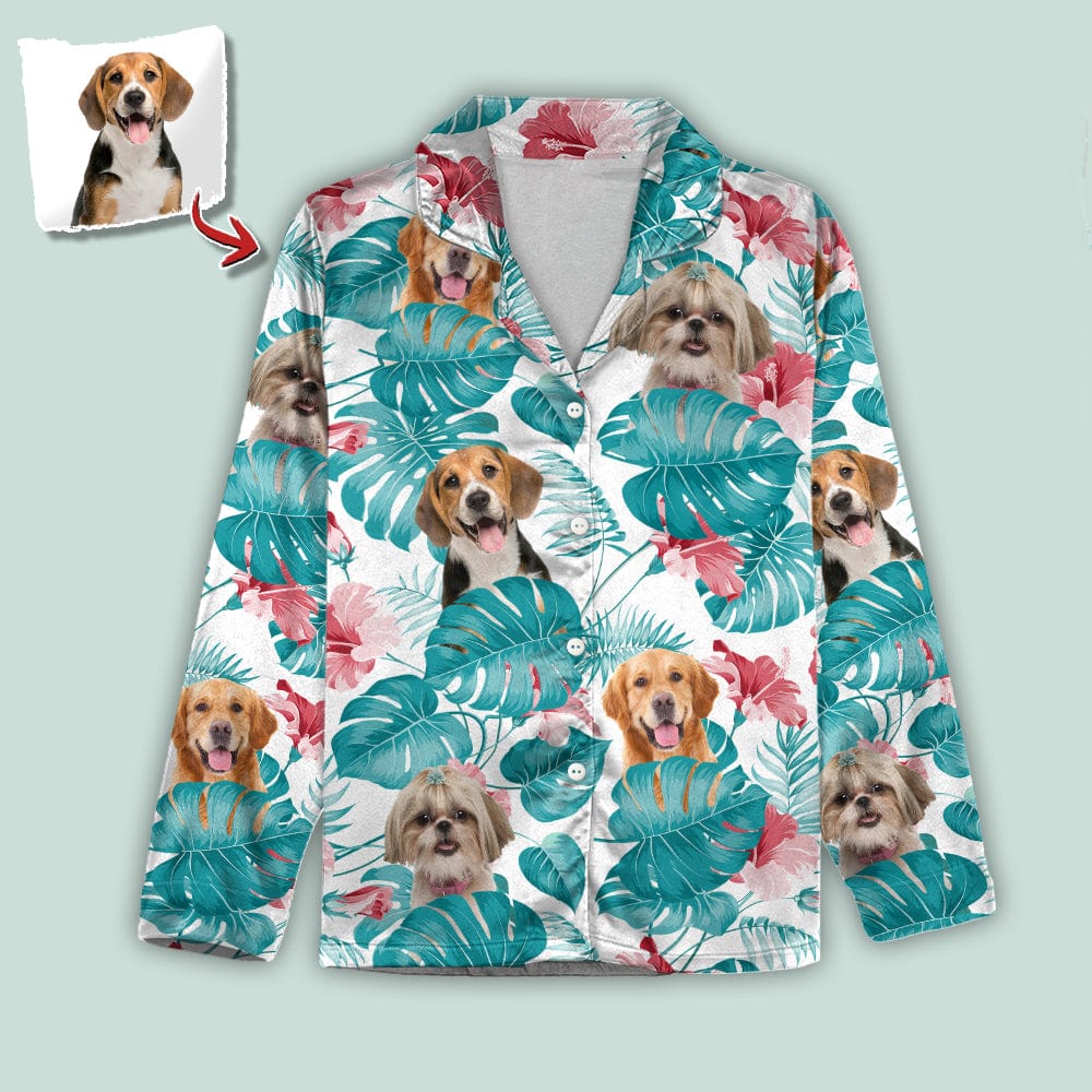 Custom Photo Dog and Cat Pajamas Christmas