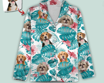 Custom Photo Dog and Cat Pajamas Christmas