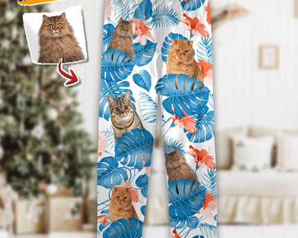 Custom Photo Dog and Cat Pajamas Christmas